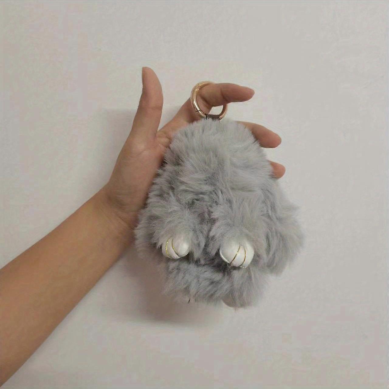 لعبة أفخم أرنب مدمجة ذات عيون مشرقة - سوبر كوت وقابل للعناق يعزز هاتفك حقيبة مدرسية ويد