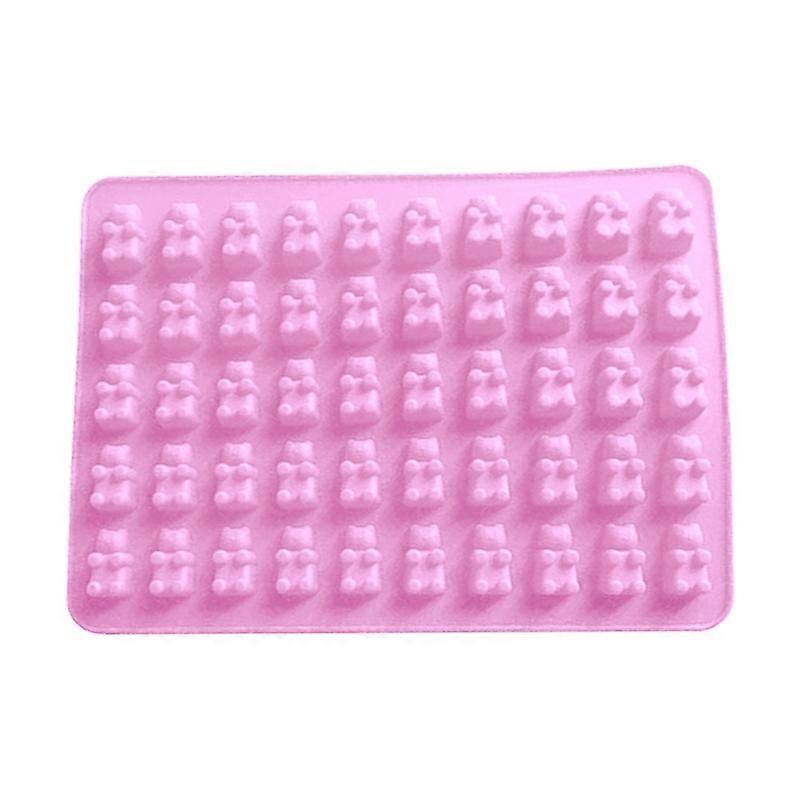 50Grids Gummy Mold Non-Stick High Flexibility Waterproof Bear Shape Chocolate Maker for Cake Shop KAESI