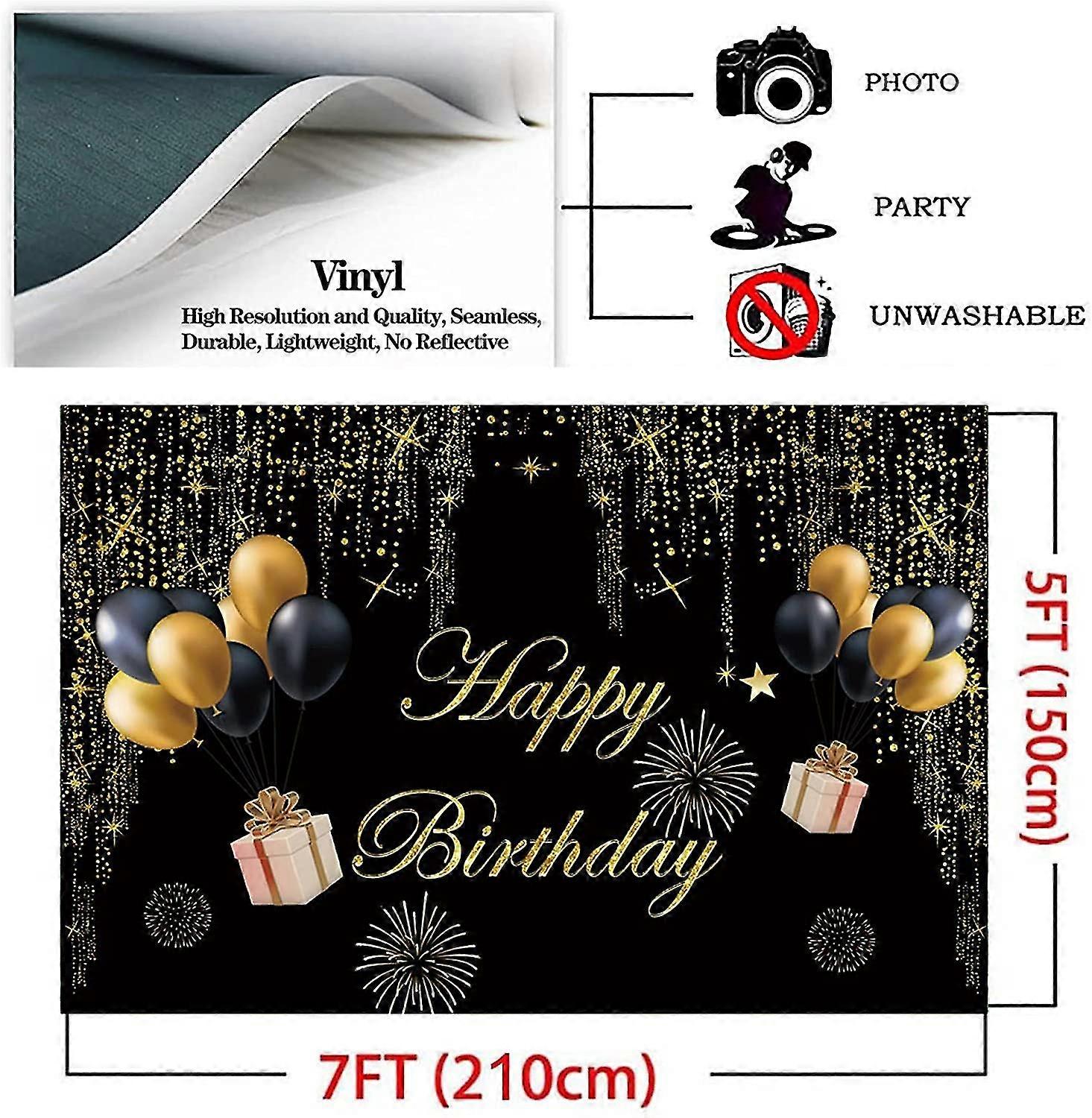 Gold Glitter Backdrop Kit For Birthday Party Decoration