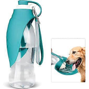 Hond waterfles voor wandelen, huisdier waterdispenser feeder container draagbaar met drinkbeker kom buiten wandelen, reizen voor puppy, katten, hamsters