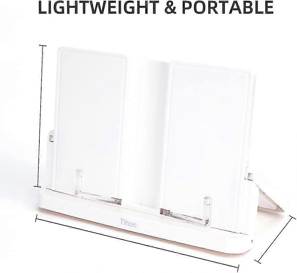 Reading Stand Book Holder Portable Adjustable Book Holder With Paper Clips For Heavy Text