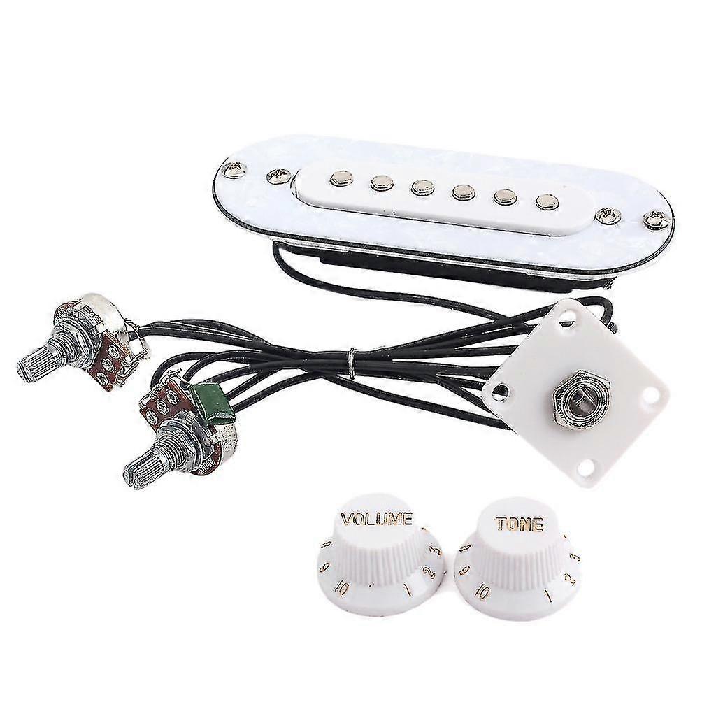 Single Coil E-Gitarre Pickguard White Pearl Pickups Folk