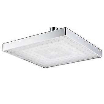 8 Inch Chrome Rainfall Led Shower Head 7 Colors Changing Temperature ...