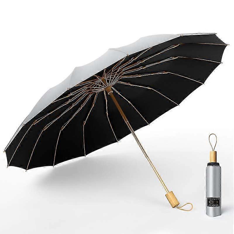 Strong Wind Resistant 3-Folding 16K Manual Umbrella