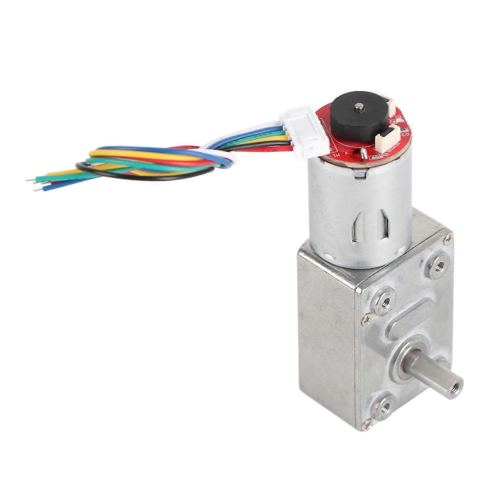 DC Motor High Torque Geared Reduction Motor with Encoder Srong Self Locking(40RPM)