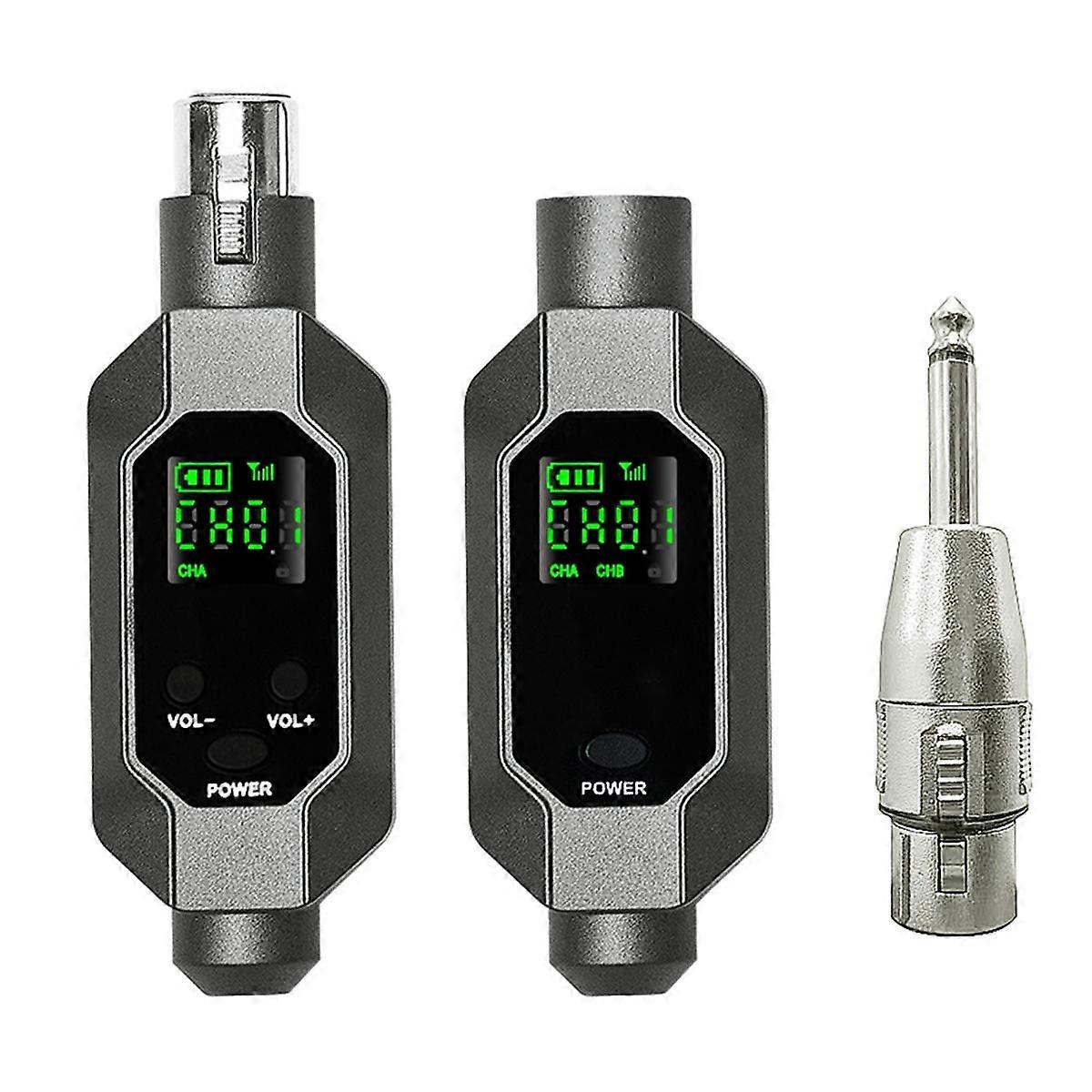 UHF Wireless Microphone Converter XLR Transmitter and Receiver Microphone System for Dynamic Microp