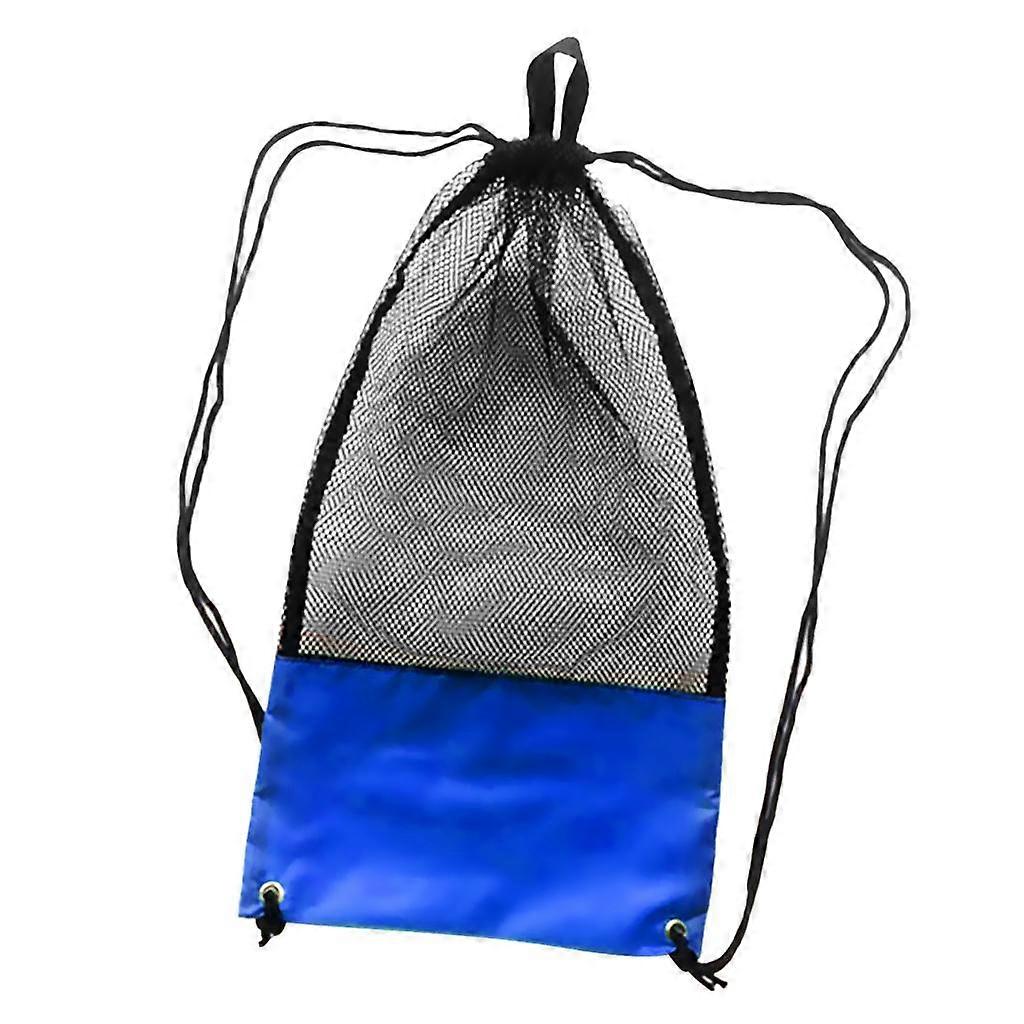 Mesh Drawstring Bag for Snorkeling Scuba Diving  Goggles Mask Blue