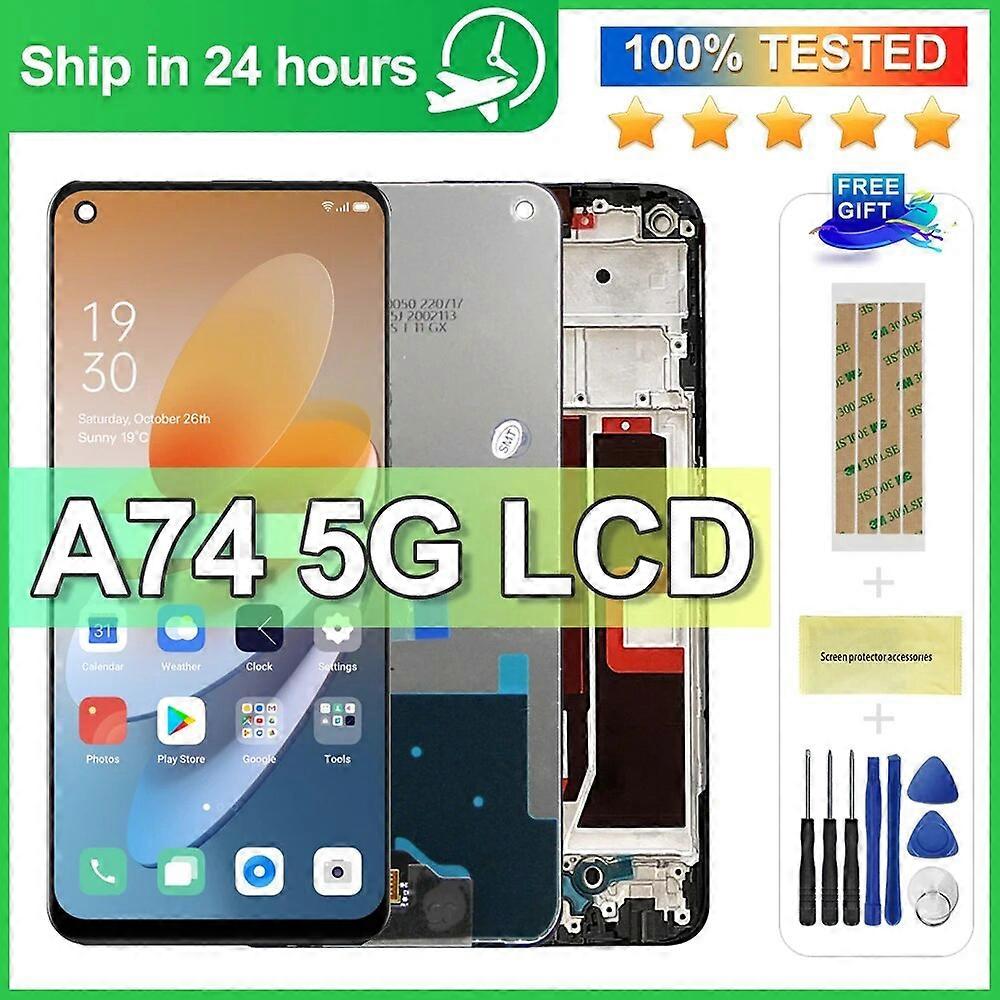 6.5" A74 5G LCD Replacement For OPPO A74 5G CPH2197, CPH2263 LCD Display Touch Screen with frame Digitizer Assembly
