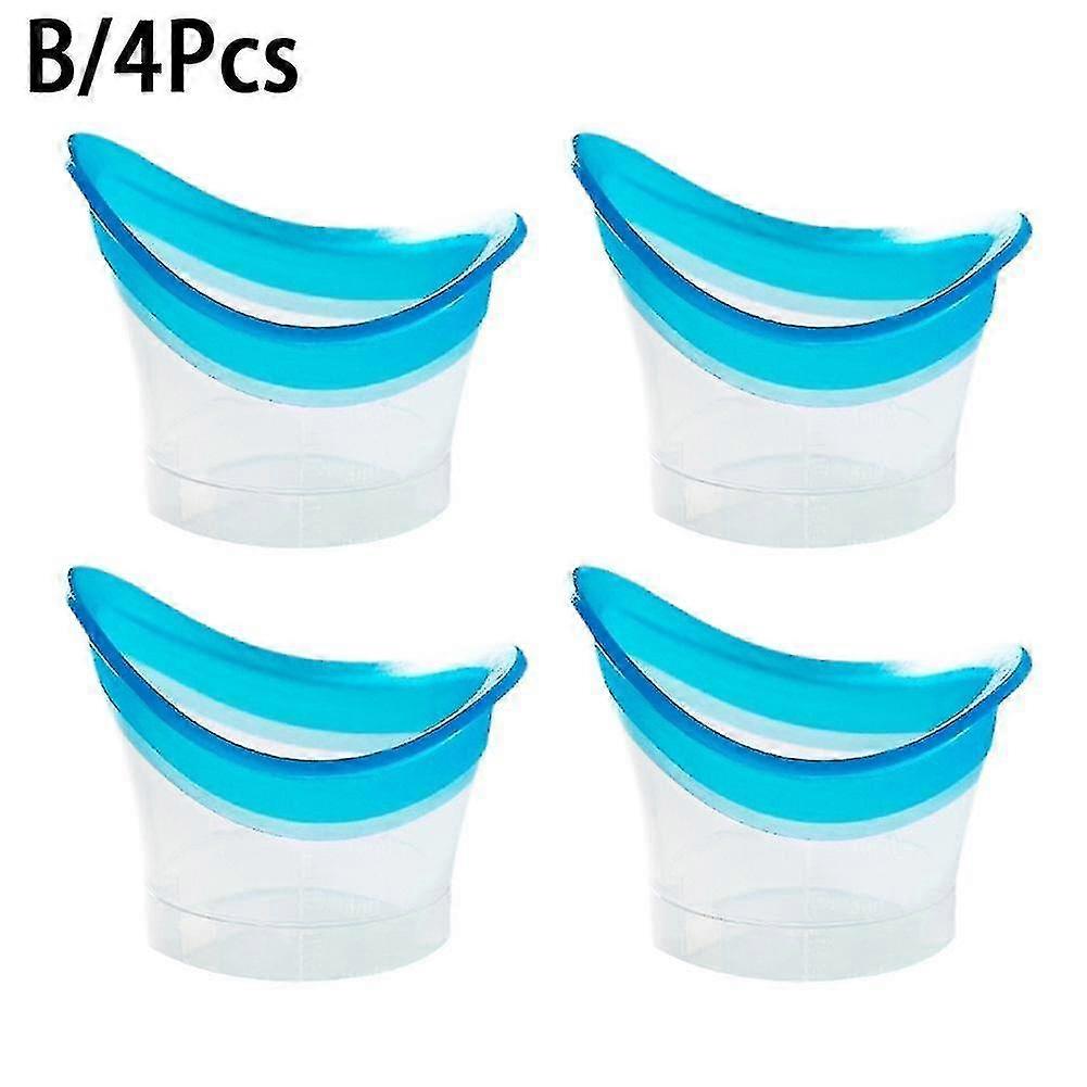 4 stk. øyevaskkopper silikon gjenbrukbar myk øyebadkopp øyevask