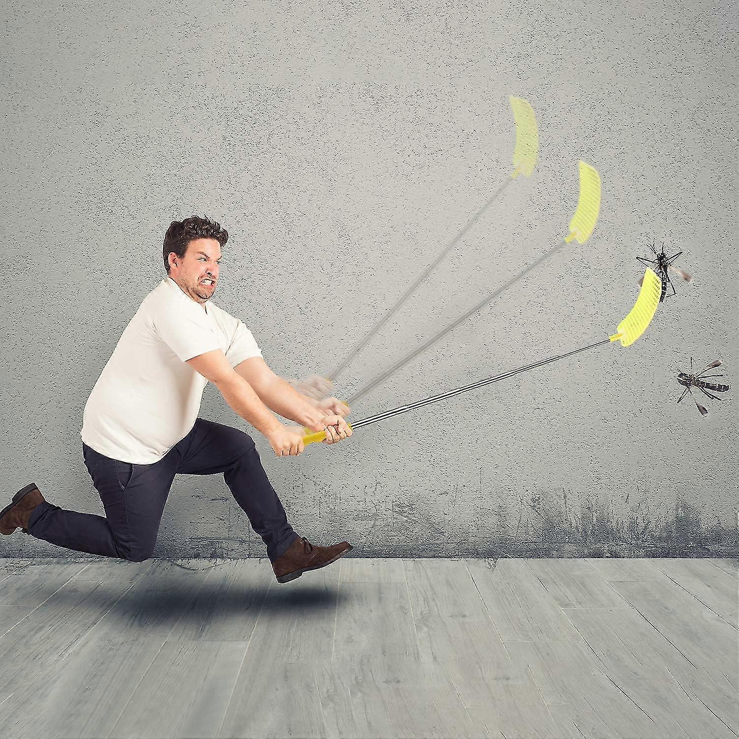 3 Pieces (extended Length 73cm) Large Extendable Fly Swatter For Manual ...