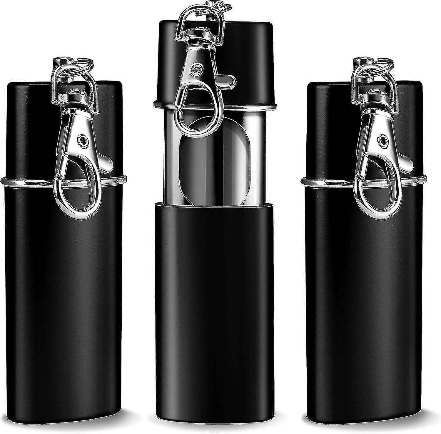 Set med 3 (svart) fickaskkopp för cigaretter, luktsäker - Resa askkopp - Yosemy askkopp för resor - Ashtray To Go