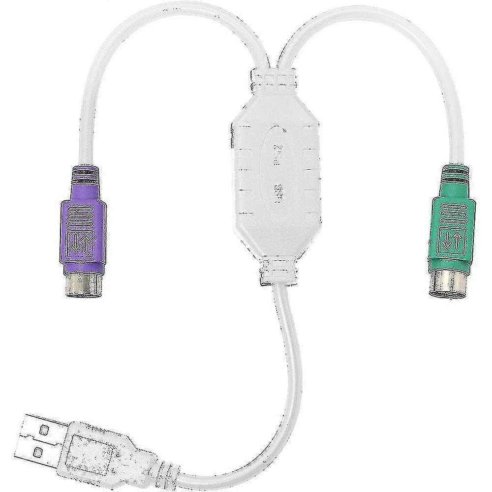 Ps2 Usb Cable Cord Adapter For Keyboard And Mouse With Ps/2 Interface