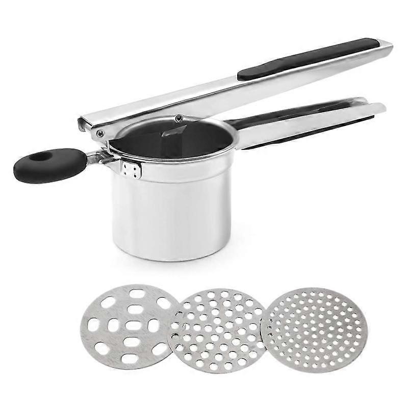 3 delikli diskli paslanmaz çelik patates presi