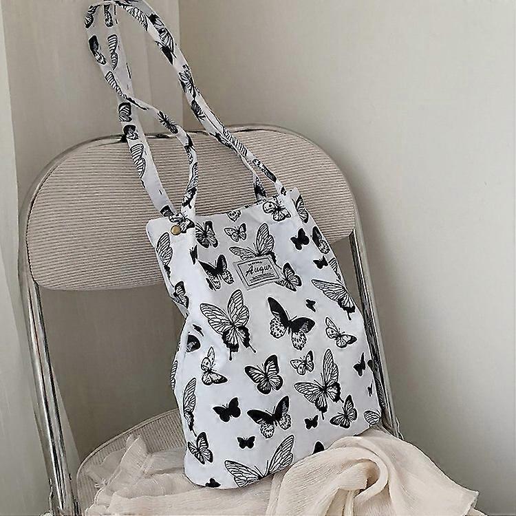 Handväska Koreansk Chic Stor Casual Tygväska Leopard Axelväska Damer Canvas Väska Shoppingväska Student Tryck Handväska Bolsa Mujer