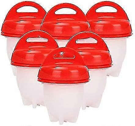 6pc Silicone Egg Cooker, Hard And Soft Make, No Shell, Non Stick Silicone, Bpa Free, Egg Boiler, Egg Cups, Egg Poachers, Egg Cooker