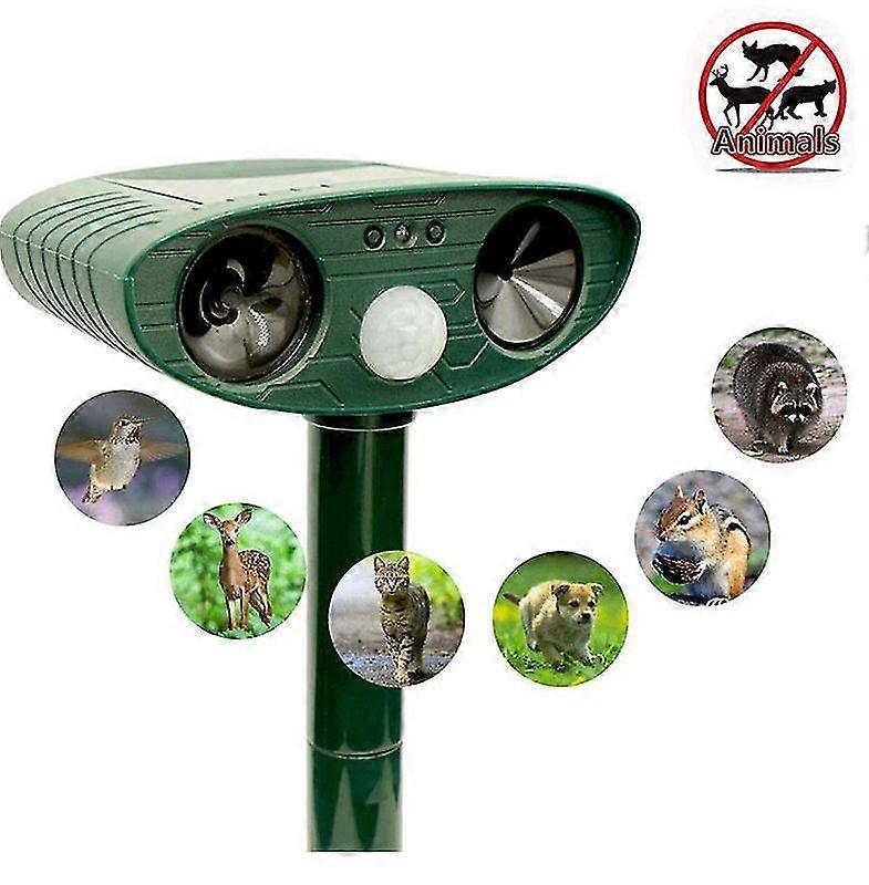 Ultrasonic Cat Repeller, Solar Cat Repeller, Ultrasonic Mouse Exterminator With Motion Sensor, Waterproof Outdoor Cat Repeller