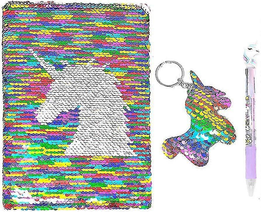 Sequin Journal Sequin With Ballpoint Pen Reversible Sequin Journal Flip Sequin For Kids Girls Diary Journal
