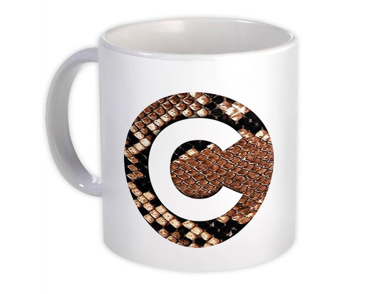 Gift Mug: Monogram Letter C Snake