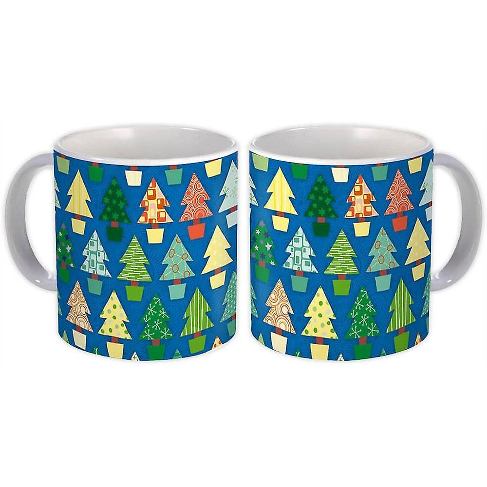 Gift Mug: Christmas Trees Prints Winter