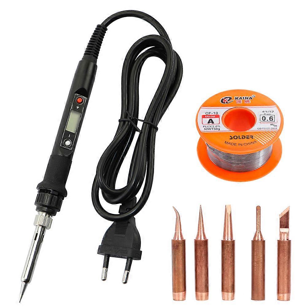 Fer à souder électrique 80W 220V Température numérique réglable Station de retouche de soudage Chaleur interne Crayon Pointes Outils de réparation