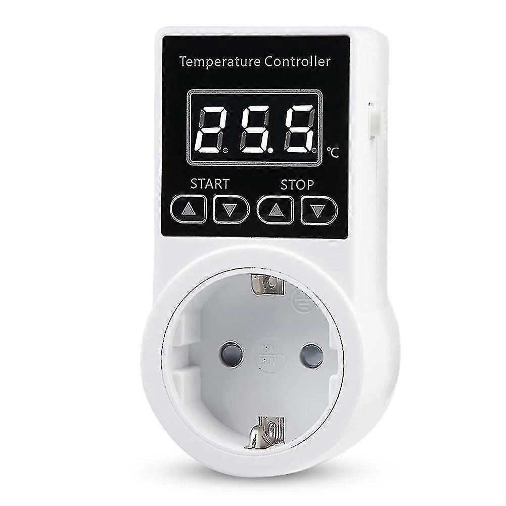 1pcs Thermostat Socket With Sensor, Digital Temperature Controller Socket, Waterproof