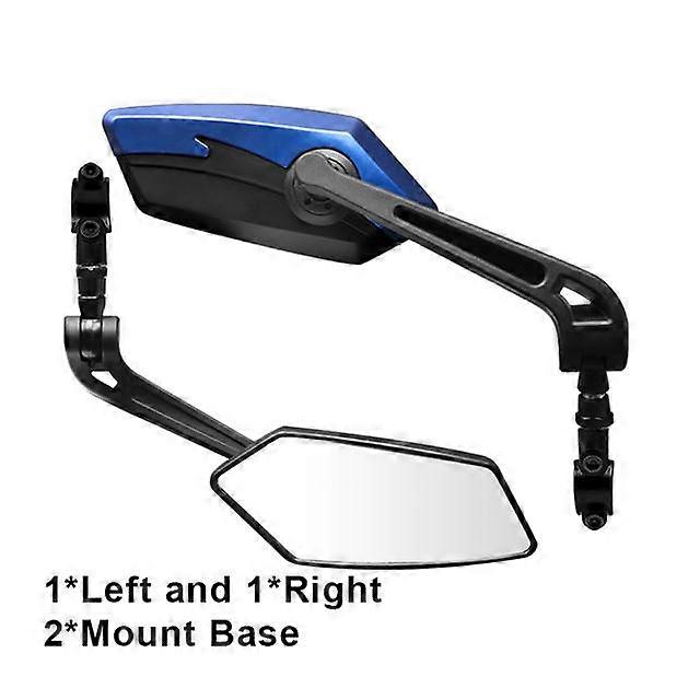 Bicycle Rear View Mirror Bike Two-color Wide-Range Mirrors Cycling Back Sight Handlebar Reflector Adjustable Left Right Mirrors