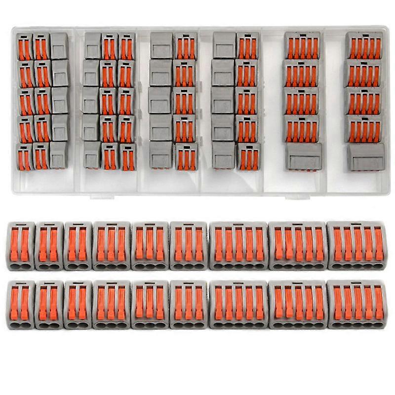 60PCS PTC lever nut spring  lever Reusable Spring Lever Terminal with box accessories  wire crimp connector  terminal eletrico