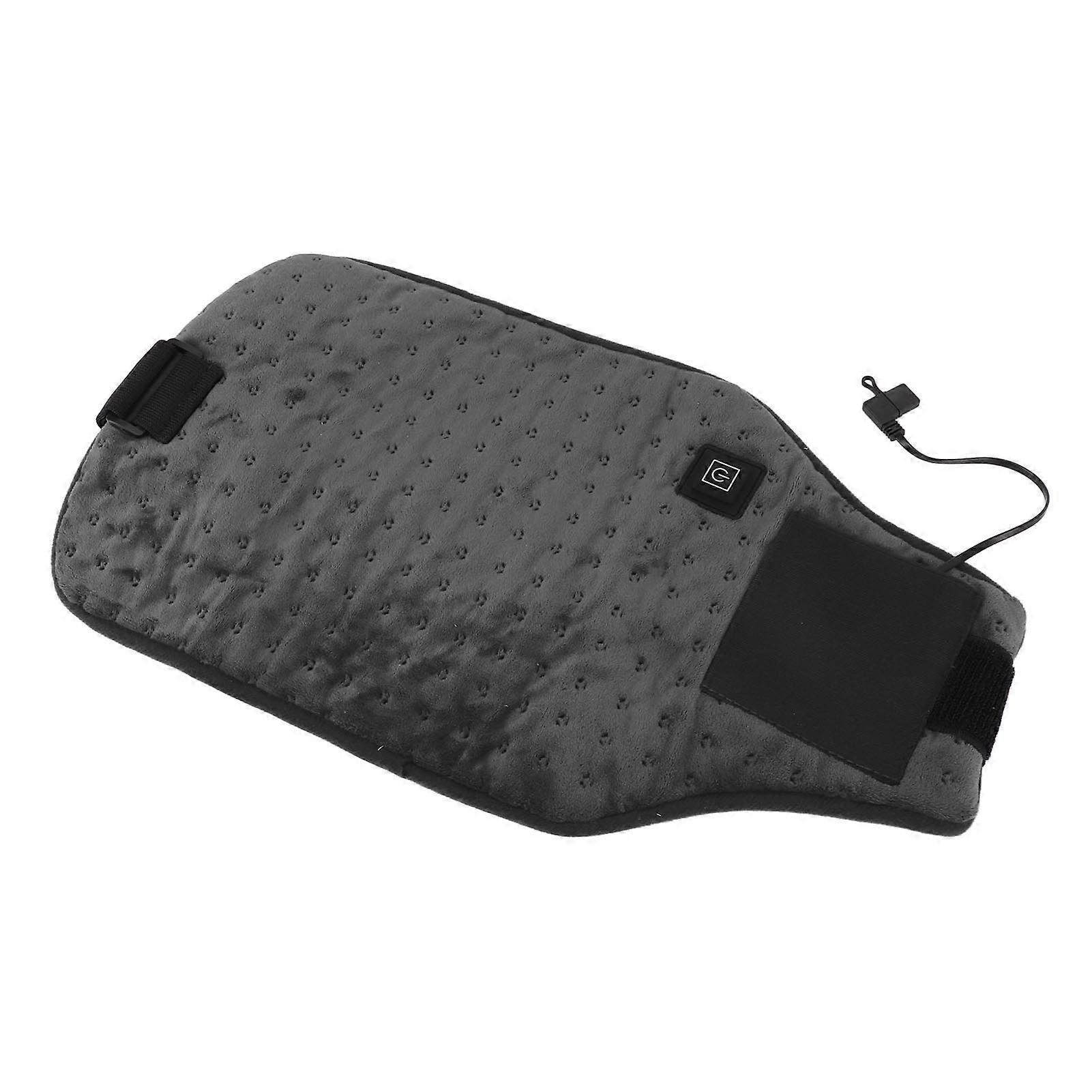 Heated Waist Wrap USB Powered Adjustable Temperature Heating Pad for Neck Knee Dark Gray