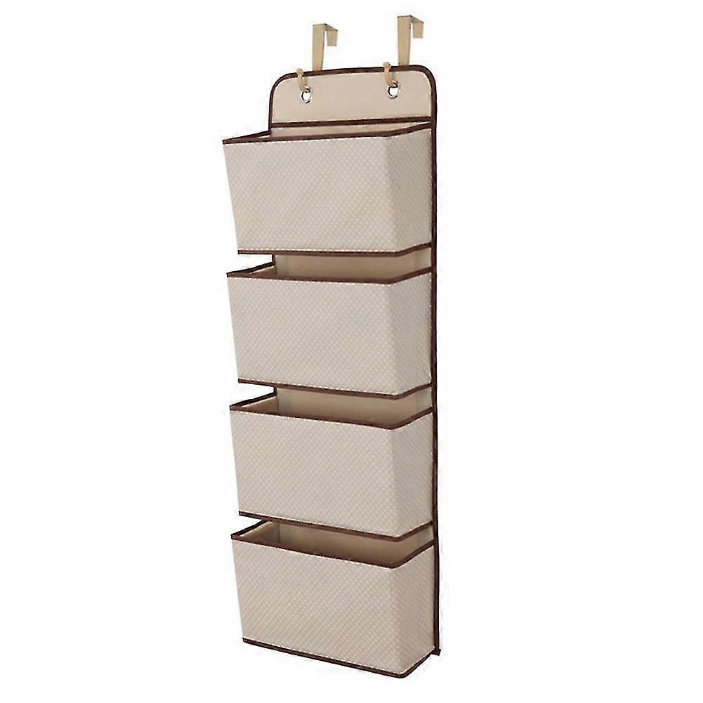 4 Layer Non-woven Door Hook Storage Bag Multi-function Wardrobe Hanging Bag
