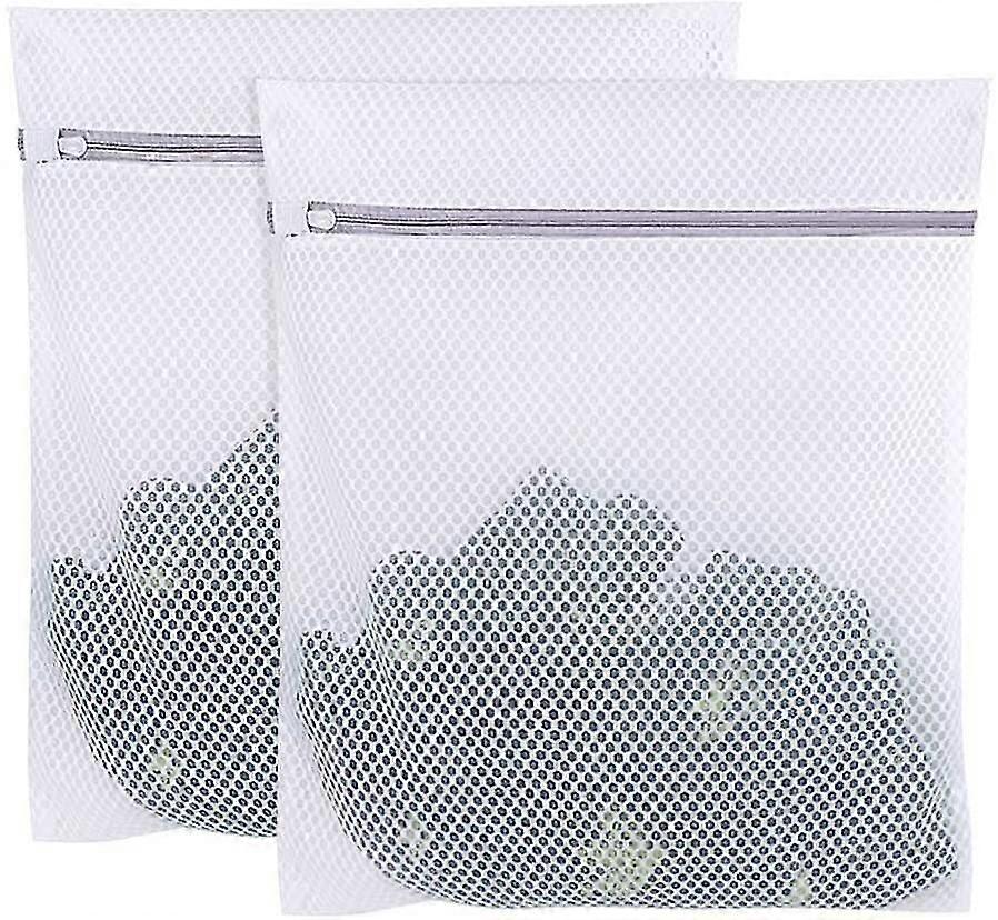 extra large mesh laundry bag,2pack zippered polyester laundry wash bag