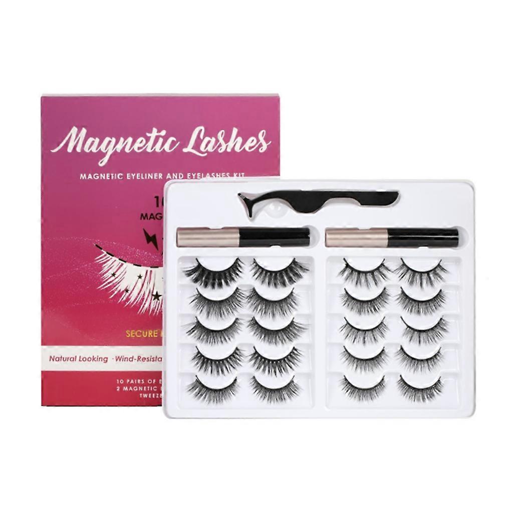  Magnetic Short False Lashes Eyeliner Lasting Handmade Eyelash Makeup Tools