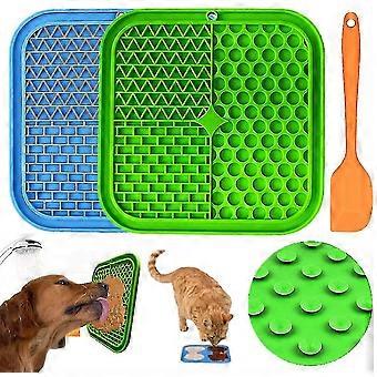 3pcs Dog Lick Mats With Suction Cup, Dog Food Mat Feeding Dog Bowl, Food Grade Silicone Pet Lick Mat