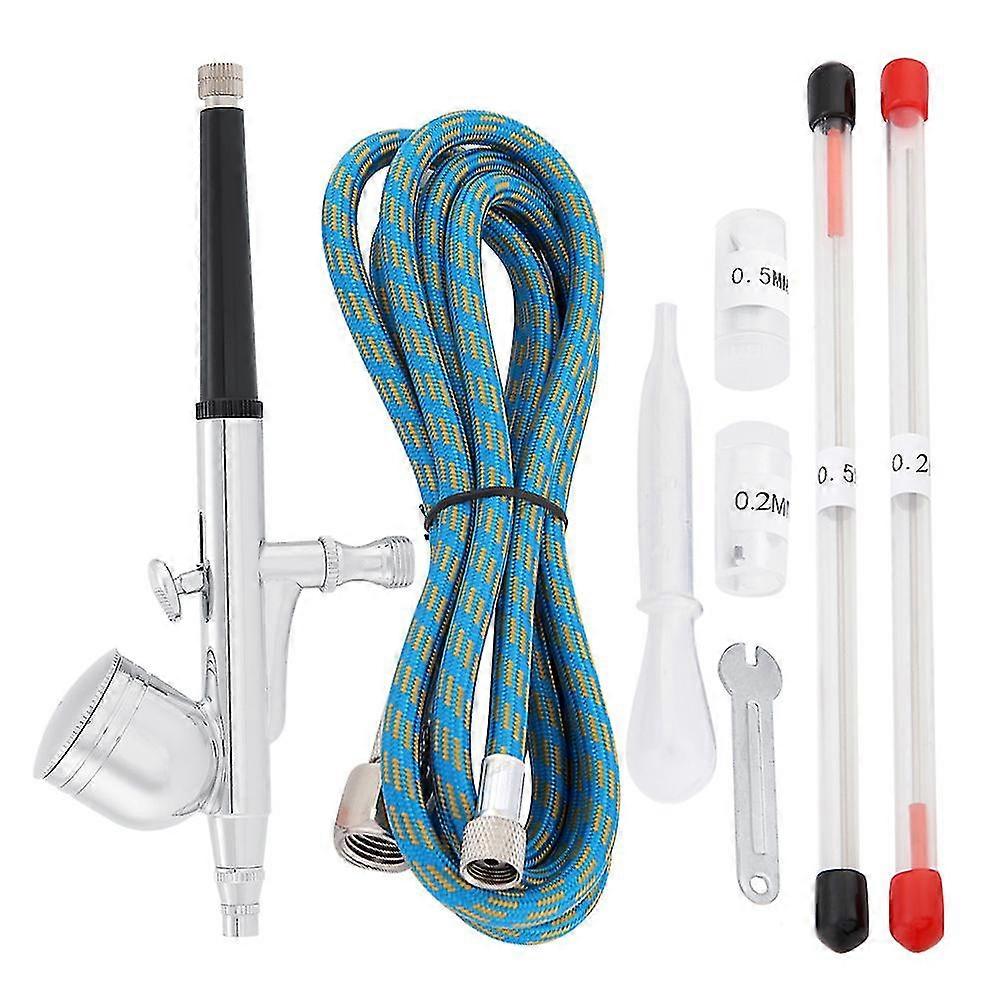 Craft Cake Dual Action Airbrush Compressor Kit - Complete Paint Art Spray Gun Set