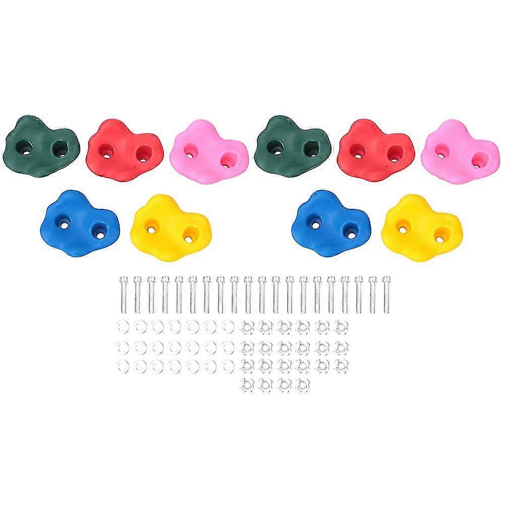 Kids Rock Climbing Holds - 10 pcs Wall Climbing Accessories for Amusement Equipment