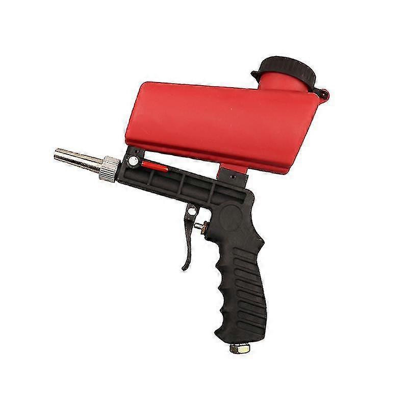 Adjustable Sandblasting Gun 90psi Portable Sandblasting Machine Sandblasting Machine Gravity Small Handheld Pneumatic Sandblasting Gun-O