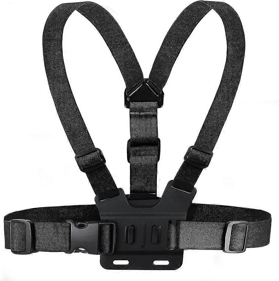 Chest Mount Harness Compatible With Gopro Hero  - Fully Adjustable Chest Strap
