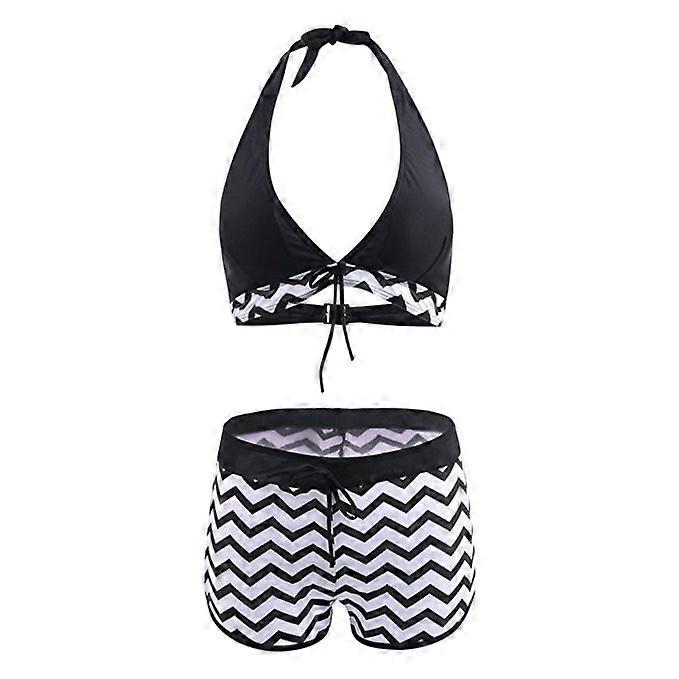 Femmes Maillot De Bain Deux Pièces Taille Haute Tankini Ensembles Avec Shorts Bikini Ensembles Bikinis Maillots de Bain Rembourrés Maillots De Bain Push Up Maillots de Bain Grande Taille Bikinis Ha