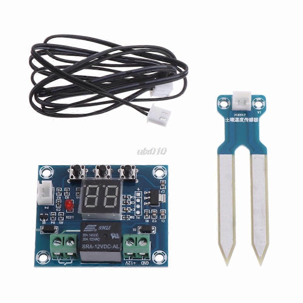 DC 12V Digital display Soil humidity controller Soil moisture tester control water pump Solenoid valve Automatic watering