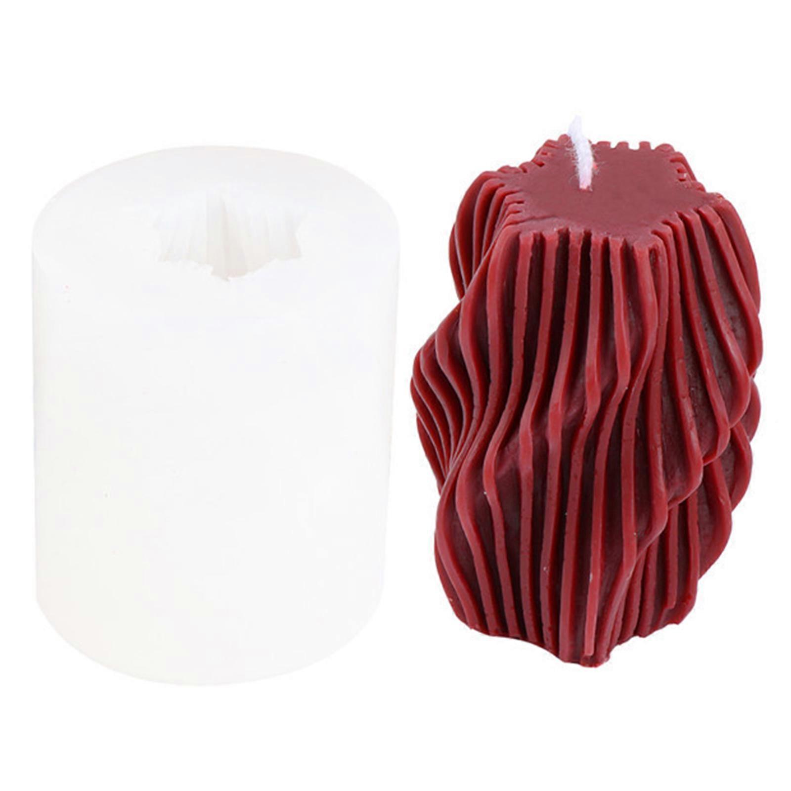 DIY Spider Striped Column Silicone Candle Mold Aromatherapy Plaster Mould