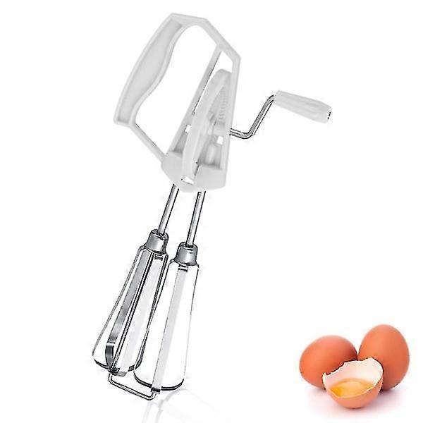 Rotary Whisk, Stainless Steel Manual Whisk, Egg Beater Handheld Egg Beater, Manual Rotary Kitchen Mixer Hand Push Whisk Blender Cooking Tool Mixer