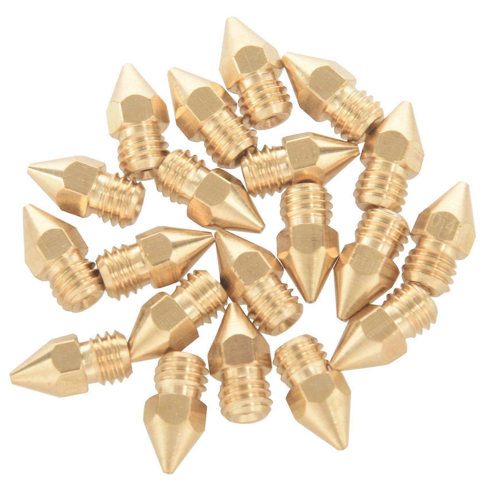 20 PCS 3D Printer Nozzle 0.4mm MK8 Extruder Head for Cr10