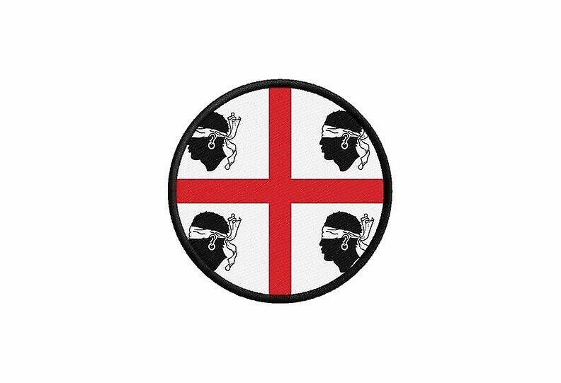 Patch ecusson flag sardinia independent printed thermosticker round round