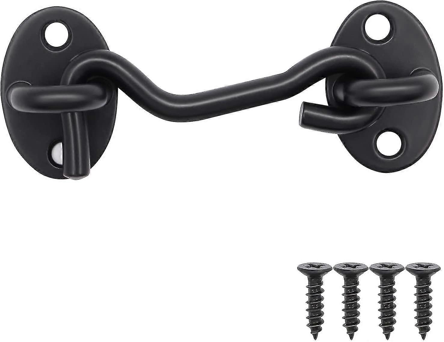 4 Inch Barn Door Lock, Cabin Hook Eye Latch Gate Door Swivel Window Door With Mounting