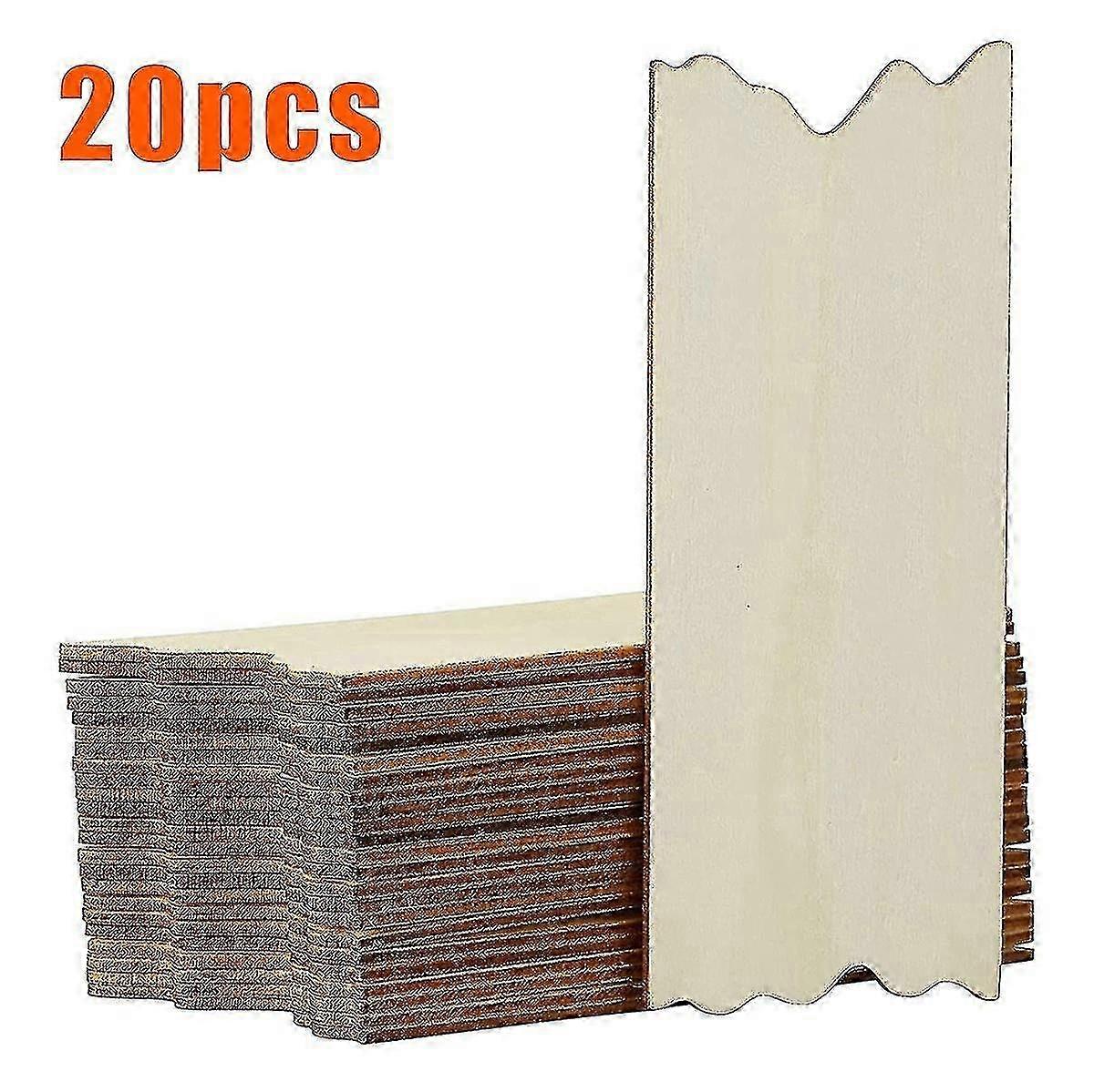 20 قطع غير المكتملة الخشب علامات مستطيل الخشب لوحة قطع الخشب الحلي مع حافة خشنة ل Suppli