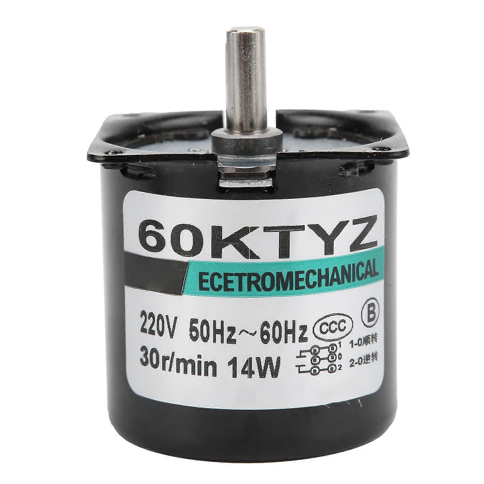 Gear Motor Micro Permanent Magnet Speed Reduction Engine DIY Generator Accessories 14W30rpm/min AC220V
