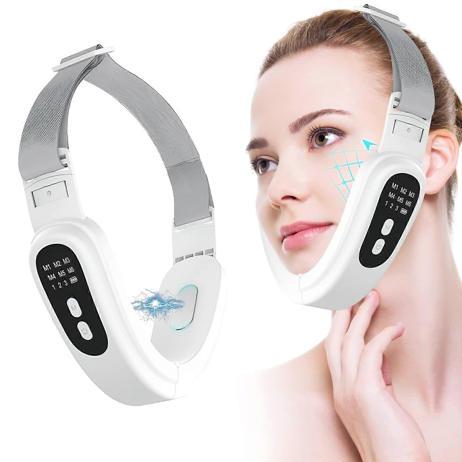 Double Chin Reducer Machine, Electric Face Lift Device, 6 Modes Double Chin Eliminator, Intelligent Skin Lifting Firming