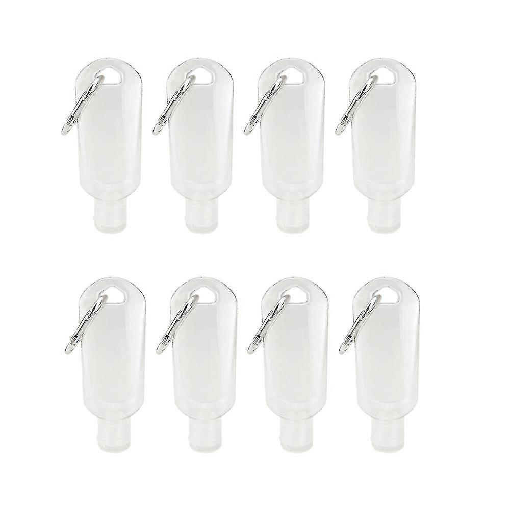 4/8pcs Travel Bottles Empty Portable Screw Cap Lotion Bottles Inverted Bottles Sanitizer Bottles With Hook-50 ML