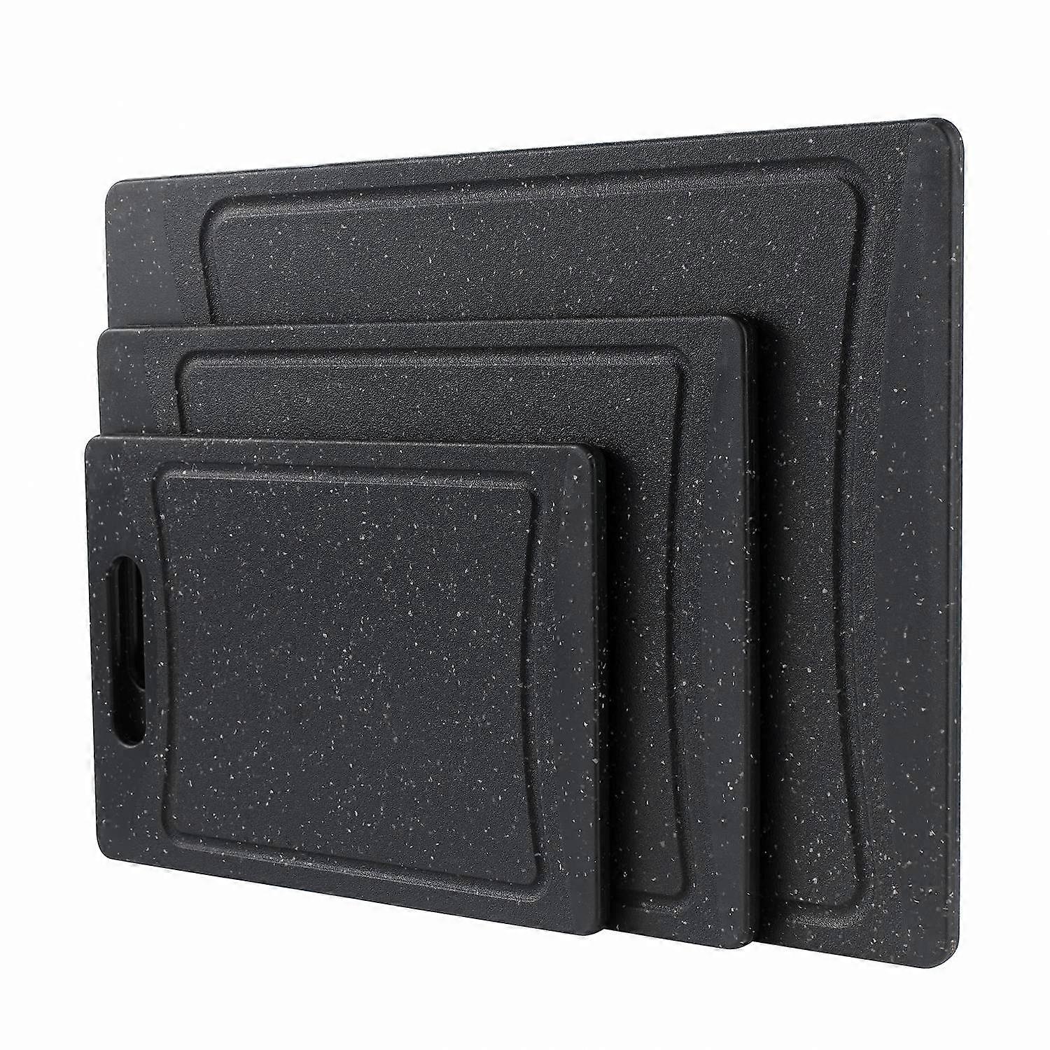 3 Pcs Cutting Board Set-Kitchen Cutting Board Set - Large, Medium and Small Cutting Boards with Non Slip Bottom for Meat, Veggies, Fruits, Easy Grip H