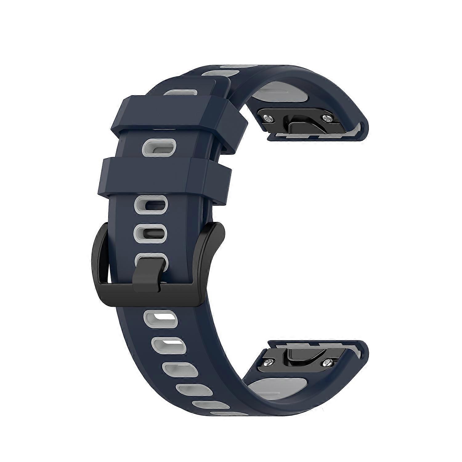 Two-color Silicone Jack Watch Band For Garmin Fenix 7X