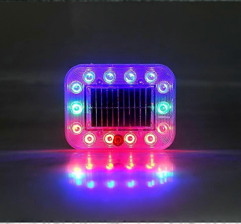 Touch Type Car Solar Anti-Rear-Tail Lights [Touch Bracket Model-Square] Multi-mode (One Pack)